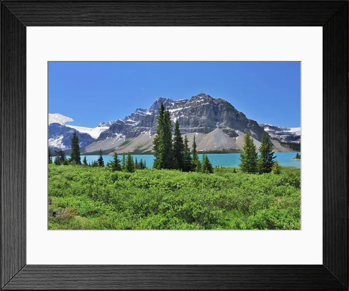 Framed Print : Bow Lake and the Canadian Rocky Mountains Banff National Park Alberta, Canada Framed Print : Bow Lake and the Canadian Rocky Mountains Banff National Park Alberta, Canada