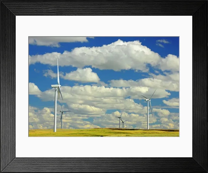Framed Print : Wind turbines and clouds Rosenhof Saskatchewan, Canada Framed Print : Wind turbines and clouds Rosenhof Saskatchewan, Canada