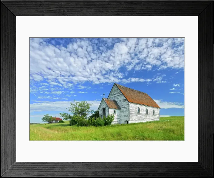 Framed Print : Old church in ghost town Neidpath Saskatchewan, Canada Framed Print : Old church in ghost town Neidpath Saskatchewan, Canada