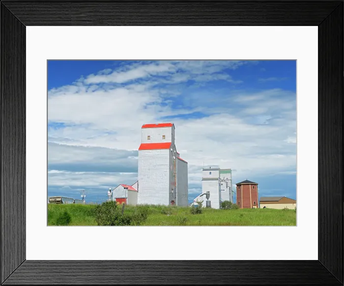 Framed Print : grain elevators and clouds Kenaston Saskatchewan, Canada Framed Print : grain elevators and clouds Kenaston Saskatchewan, Canada