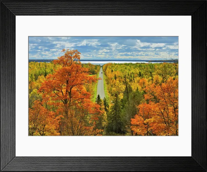 Framed Print : Country road in autumn color Manitoulin Island Ontario, Canada Framed Print : Country road in autumn color Manitoulin Island Ontario, Canada