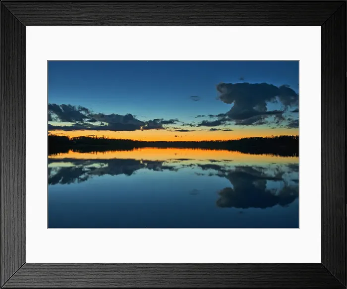 Framed Print : Clouds reflected in Klotz Lake at dusk Klotz Lake near Longlac Ontario, Canada Framed Print : Clouds reflected in Klotz Lake at dusk Klotz Lake near Longlac Ontario, Canada