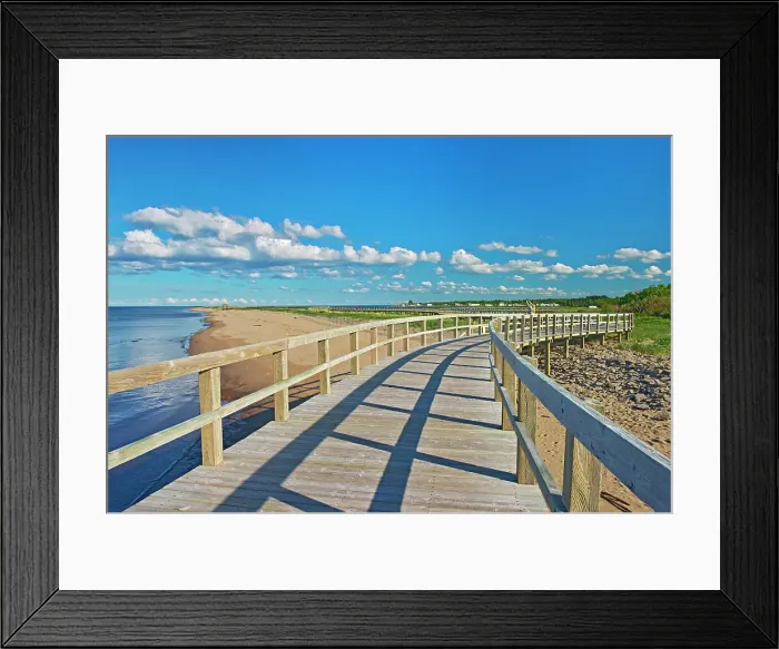 Framed Print : Boardwalk and sand dunes and beaches at Irving Eco-Centre, Bouctouche, New Brunswick, Canada Framed Print : Boardwalk and sand dunes and beaches at Irving Eco-Centre, Bouctouche, New Brunswick, Canada