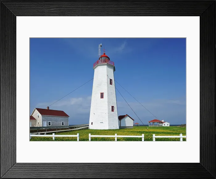 Framed Print : Miscou Island Lighthouse in the Gulf of St. Lawrence Miscou Island New Brunswick, Canada Framed Print : Miscou Island Lighthouse in the Gulf of St. Lawrence Miscou Island New Brunswick, Canada