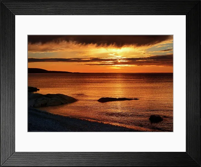 Framed Print : Sunset on Chedabucto Bay (Atlantic Island) Fox Island Nova Scotia, Canada Framed Print : Sunset on Chedabucto Bay (Atlantic Island) Fox Island Nova Scotia, Canada