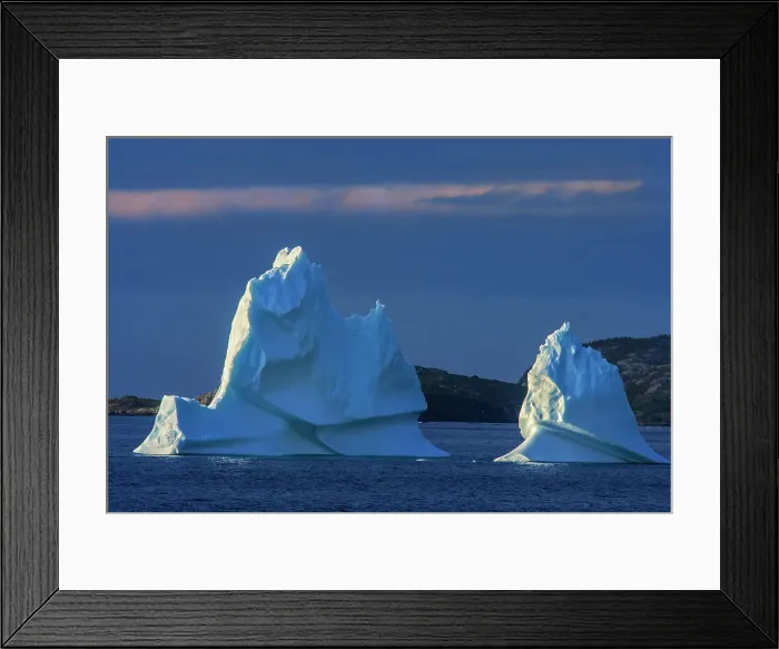 Framed Print : Icebergs floating in Salvage Bay of the Atlantic Ocean Eastport Newfoundland & Labrador, Canada Framed Print : Icebergs floating in Salvage Bay of the Atlantic Ocean Eastport Newfoundland & Labrador, Canada
