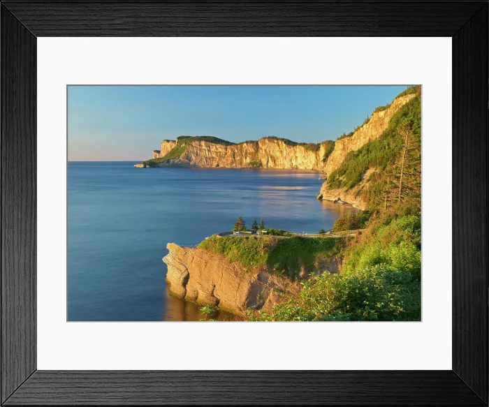 Framed Print : Limestone rcok along Cap Gaspe (background) from Cap-Bon-Ami in foreground Forillon National Park Quebec, Canada Framed Print : Limestone rcok along Cap Gaspe (background) from Cap-Bon-Ami in foreground Forillon National Park Quebec, Canada
