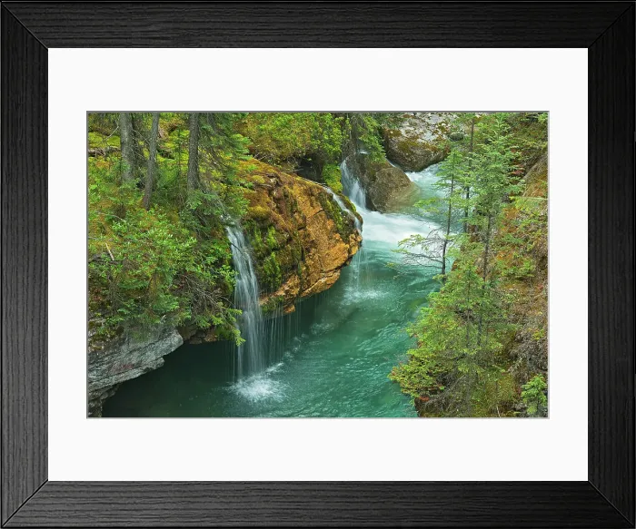 Framed Print : The Maligne River meanders through the Maligne Canyon. Jasper National Park Alberta, Canada Framed Print : The Maligne River meanders through the Maligne Canyon. Jasper National Park Alberta, Canada
