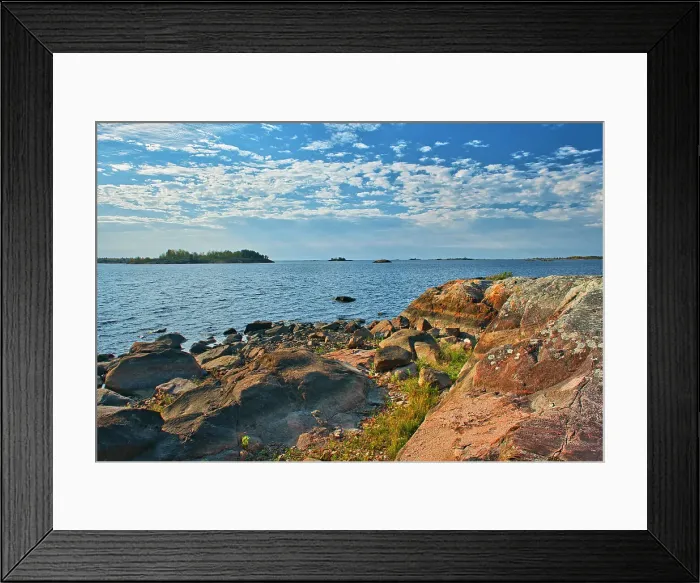 Framed Print : Precambrian Shield rock on the shoreline of Lake Winnipeg Berens River Manitoba, Canada Framed Print : Precambrian Shield rock on the shoreline of Lake Winnipeg Berens River Manitoba, Canada