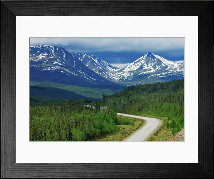 Framed Print : Cassiar Mountains along the Alaska Highway Near Watson Lake, Yukon, Canada