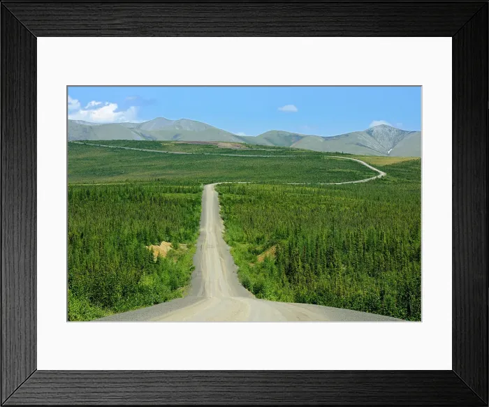 Framed Print : Dempster Highway and the Richardson Mountains (KM 347 - 405) south of the Arctic Circle Dempster Highway, Yukon, Canada Framed Print : Dempster Highway and the Richardson Mountains (KM 347 - 405) south of the Arctic Circle Dempster Highway, Yukon, Canada