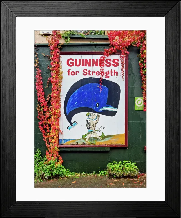 Framed Print : Guinness for strength Advert, Kinsale, County Cork, Ireland Framed Print : Guinness for strength Advert, Kinsale, County Cork, Ireland