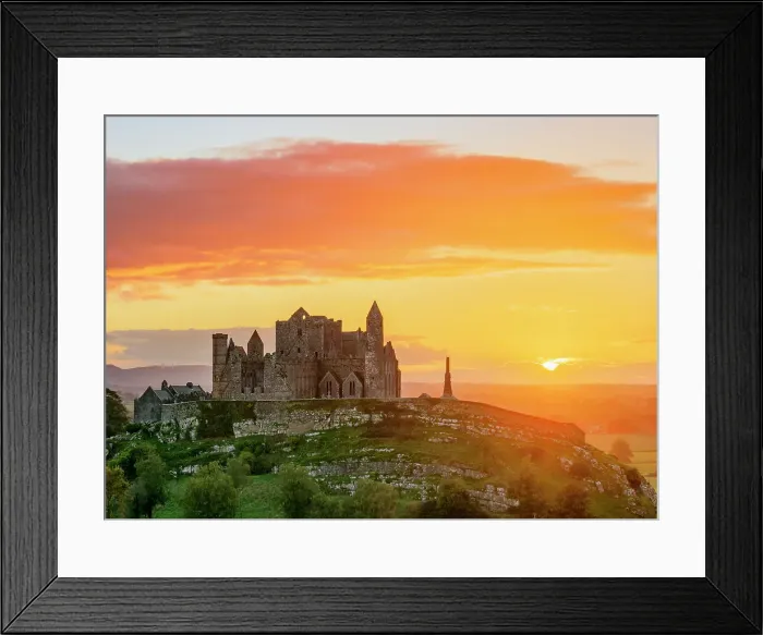 Framed Print : Rock of Cashel at sunset, Cashel, County Tipperary, Ireland Framed Print : Rock of Cashel at sunset, Cashel, County Tipperary, Ireland