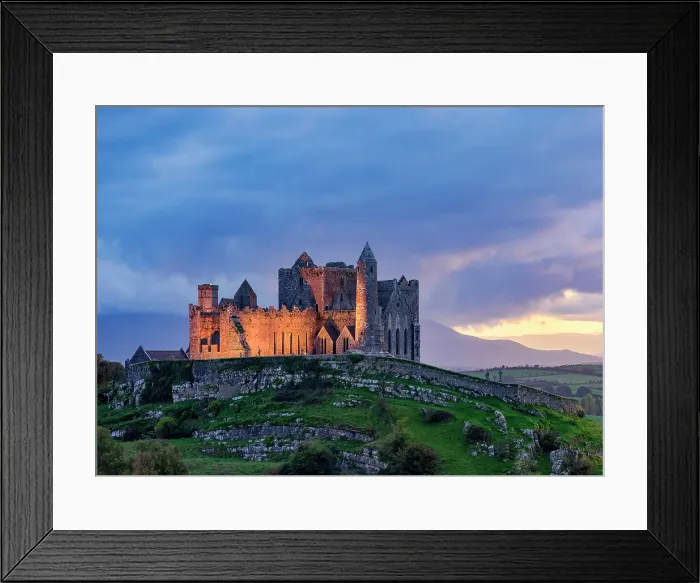 Framed Print : Rock of Cashel at dusk, Cashel, County Tipperary, Ireland Framed Print : Rock of Cashel at dusk, Cashel, County Tipperary, Ireland