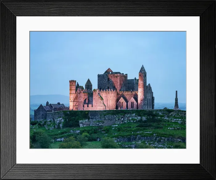 Framed Print : Rock of Cashel at dusk, Cashel, County Tipperary, Ireland Framed Print : Rock of Cashel at dusk, Cashel, County Tipperary, Ireland