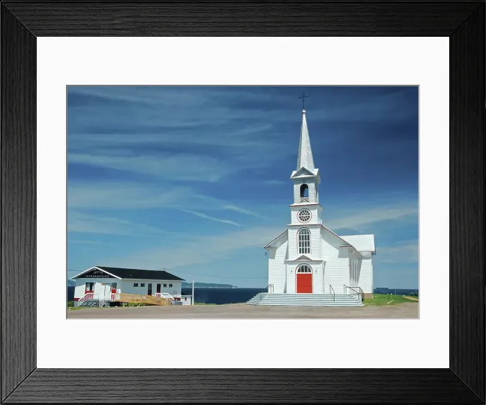 Framed Print : church St. George de la Malbaie, Quebec, Canada Framed Print : church St. George de la Malbaie, Quebec, Canada