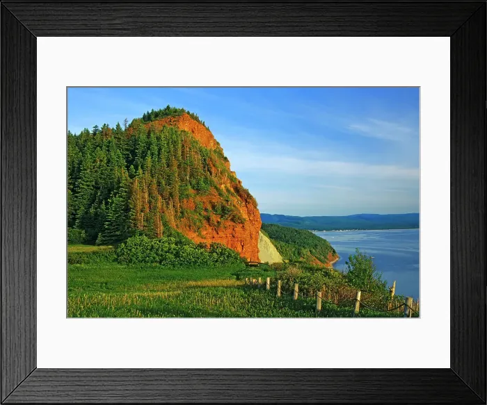 Framed Print : Warm light on hill along the Gaspe coast Perce, Quebec, Canada Framed Print : Warm light on hill along the Gaspe coast Perce, Quebec, Canada