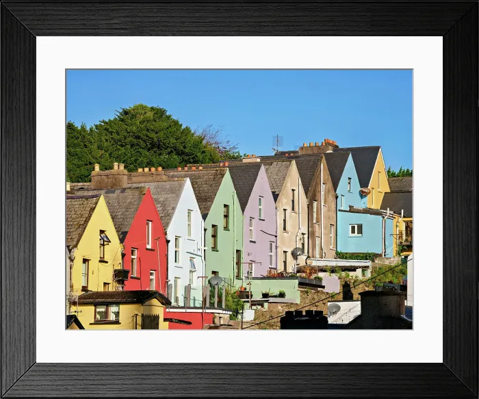 Framed Print : Deck of Cards Colourful Houses, Cobh, County Cork, Ireland Framed Print : Deck of Cards Colourful Houses, Cobh, County Cork, Ireland