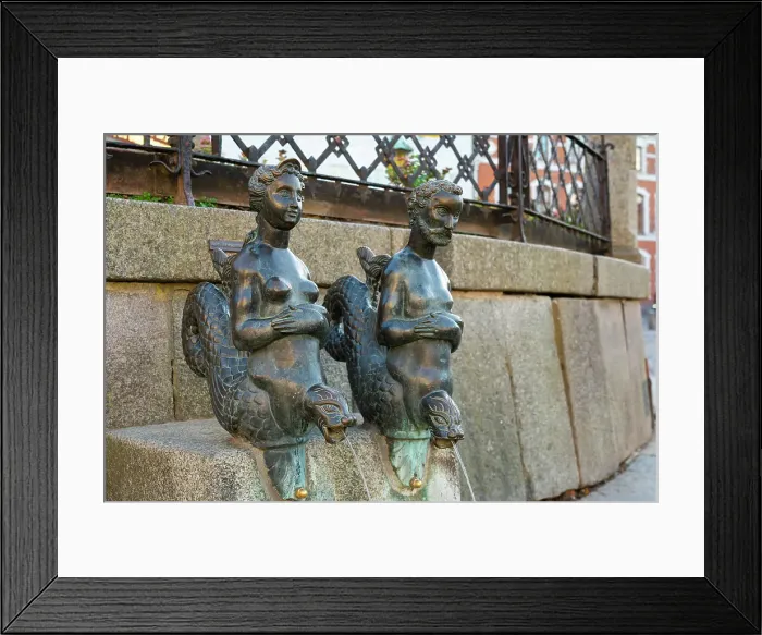 Framed Print : Detail of Nix and Nixe (Nix und Nixe) sculpture at Wasserkunst, Old Town, Wismar, UNESCO, Nordwestmecklenburg, Mecklenburg-Western Pomerania, Germany Framed Print : Detail of Nix and Nixe (Nix und Nixe) sculpture at Wasserkunst, Old Town, Wismar, UNESCO, Nordwestmecklenburg, Mecklenburg-Western Pomerania, Germany