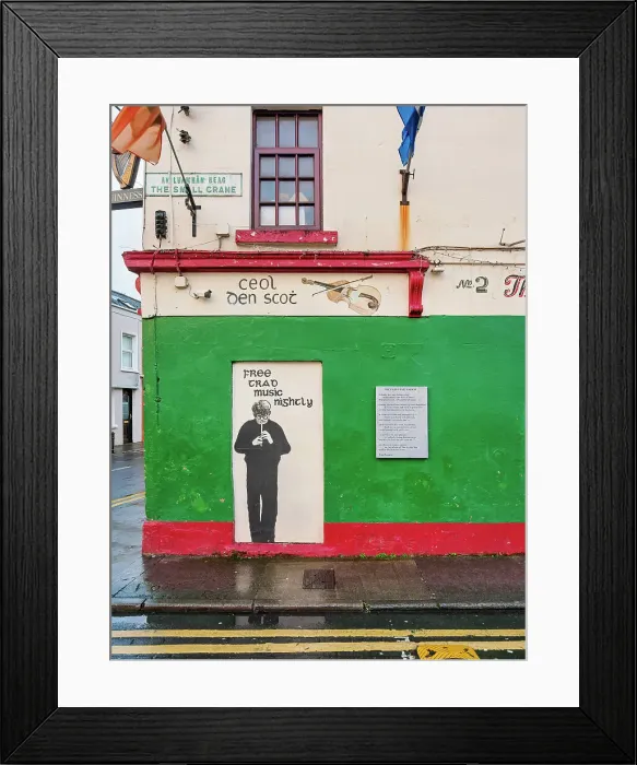 Framed Print : The Crane Bar, detailed view, Galway, County Galway, Ireland Framed Print : The Crane Bar, detailed view, Galway, County Galway, Ireland