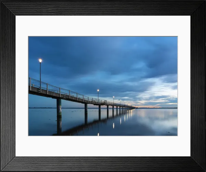 Framed Print : Illuminated Pier Wendorf at dawn, Wismar, Nordwestmecklenburg, Mecklenburg-Western Pomerania, Germany Framed Print : Illuminated Pier Wendorf at dawn, Wismar, Nordwestmecklenburg, Mecklenburg-Western Pomerania, Germany
