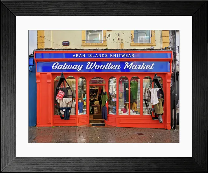 Framed Print : Galway Woolen Market, Aran Islands Knitwear, Galway, County Galway, Ireland Framed Print : Galway Woolen Market, Aran Islands Knitwear, Galway, County Galway, Ireland
