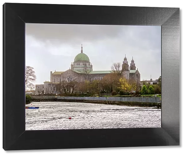 View over the River Corrib towards Galway Cathedral, Galway, County Galway, Ireland