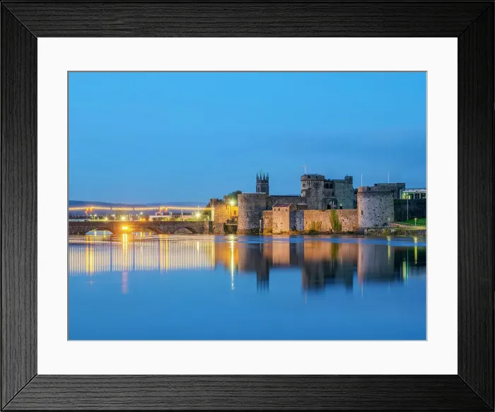 Framed Print : King John's Castle at dusk, Limerick, County Limerick, Ireland