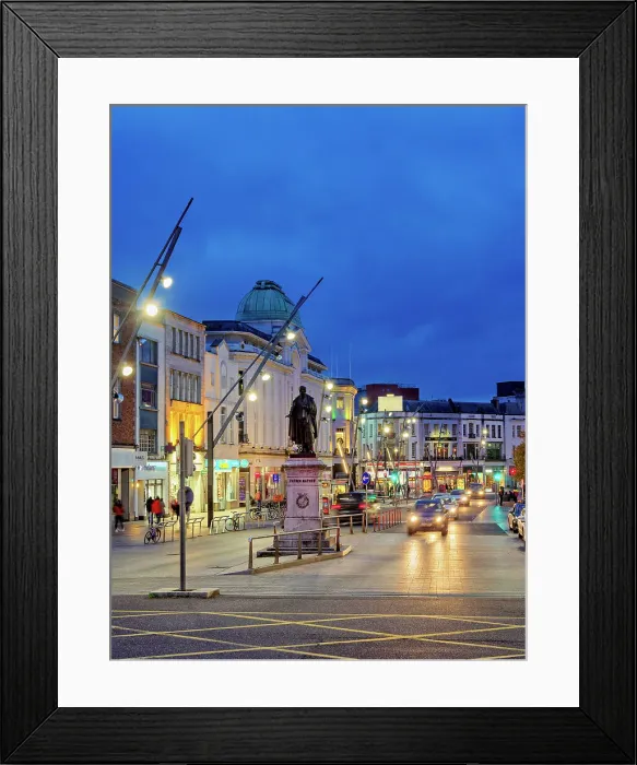 Framed Print : St Patrick's Street at dusk, Cork, County Cork, Ireland Framed Print : St Patrick's Street at dusk, Cork, County Cork, Ireland