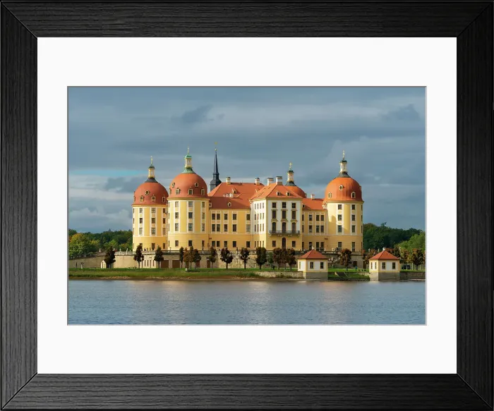 Framed Print : Moritzburg Castle with reflection on Schlossteich, Moritzburg, Meissen, Saxony, Germany Framed Print : Moritzburg Castle with reflection on Schlossteich, Moritzburg, Meissen, Saxony, Germany