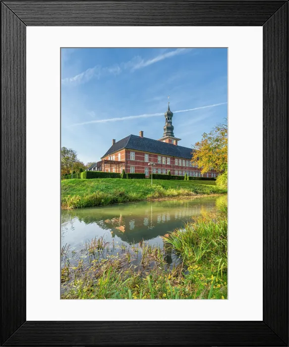 Framed Print : Schloss von Husum with reflection in pond, Husum, Nordfriesland, Schleswig-Holstein, Germany Framed Print : Schloss von Husum with reflection in pond, Husum, Nordfriesland, Schleswig-Holstein, Germany