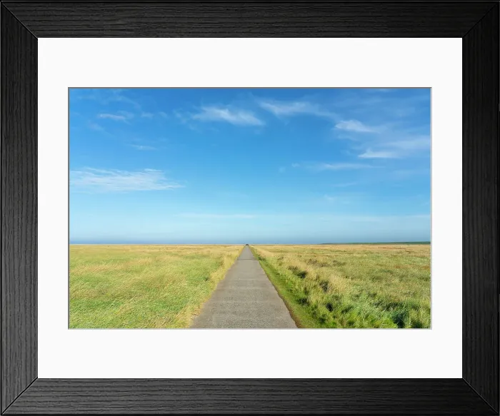 Framed Print : Path near Westerheversand lighthouse, Westerhever, Eiderstedt Peninsula, Nordfriesland, Schleswig-Holstein, Germany Framed Print : Path near Westerheversand lighthouse, Westerhever, Eiderstedt Peninsula, Nordfriesland, Schleswig-Holstein, Germany