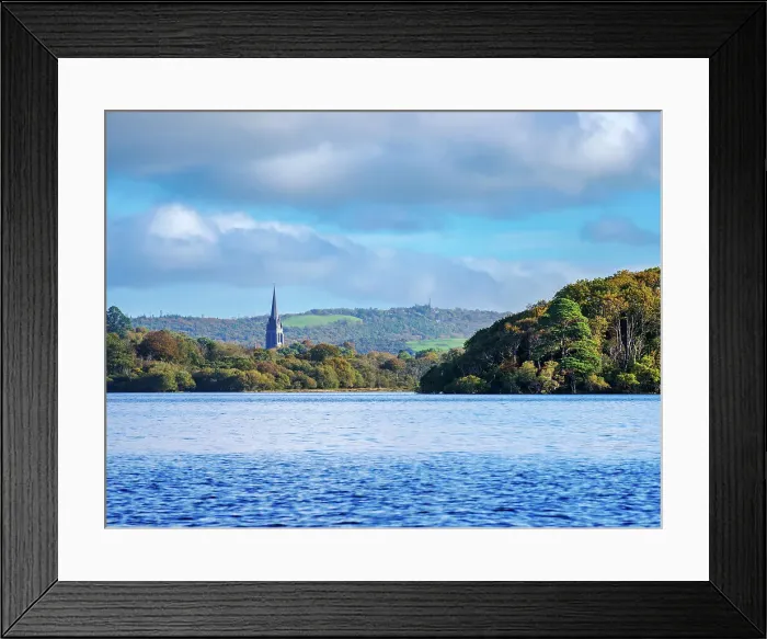 Framed Print : View over Loch Lein towards the St. Mary's Cathedral, Killarney National Park, County Kerry, Ireland Framed Print : View over Loch Lein towards the St. Mary's Cathedral, Killarney National Park, County Kerry, Ireland