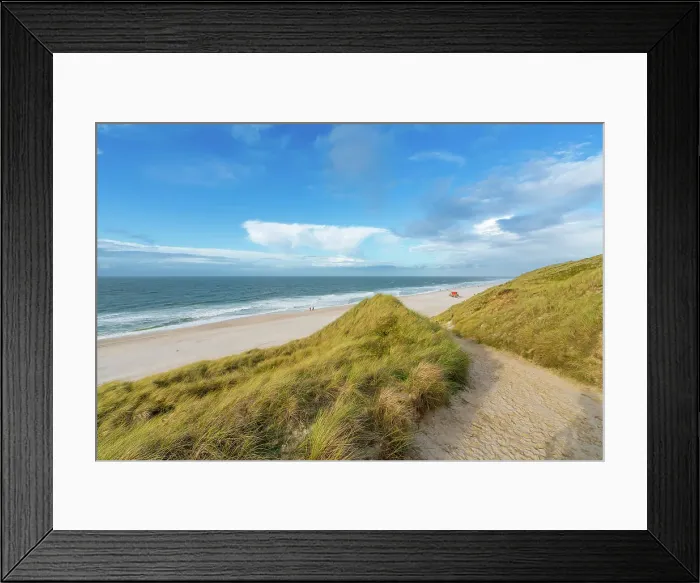 Framed Print : Path leading amongst sand dunes to Wenningstedt beach, Sylt, Nordfriesland, Schleswig-Holstein, Germany Framed Print : Path leading amongst sand dunes to Wenningstedt beach, Sylt, Nordfriesland, Schleswig-Holstein, Germany