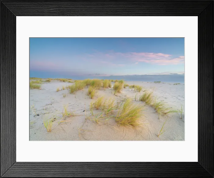 Framed Print : Grass covered sand dunes near List-Ost Lighthouse at sunrise, Ellenbogen, Sylt, Nordfriesland, Schleswig-Holstein, Germany Framed Print : Grass covered sand dunes near List-Ost Lighthouse at sunrise, Ellenbogen, Sylt, Nordfriesland, Schleswig-Holstein, Germany