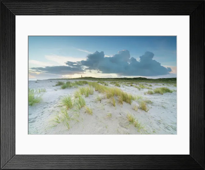 Framed Print : List-Ost lighthouse among grass covered sand dunes at sunrise, Ellenbogen, Sylt, Nordfriesland, Schleswig-Holstein, Germany Framed Print : List-Ost lighthouse among grass covered sand dunes at sunrise, Ellenbogen, Sylt, Nordfriesland, Schleswig-Holstein, Germany
