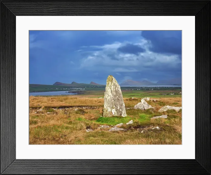 Framed Print : Megalith at Clogher Head near Dunquin, Dingle Peninsula, County Kerry, Ireland Framed Print : Megalith at Clogher Head near Dunquin, Dingle Peninsula, County Kerry, Ireland