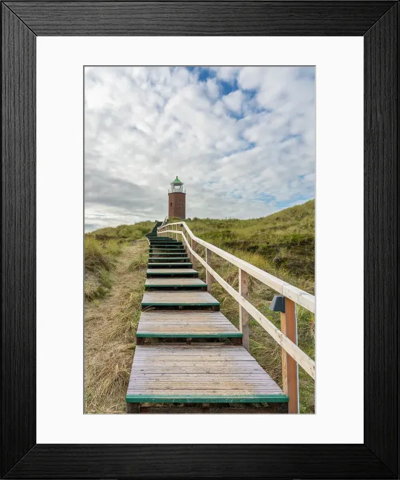 Framed Print : Steps leading to Rotes Kliff lighthouse, Kampen, Sylt, Nordfriesland, Schleswig-Holstein, Germany Framed Print : Steps leading to Rotes Kliff lighthouse, Kampen, Sylt, Nordfriesland, Schleswig-Holstein, Germany
