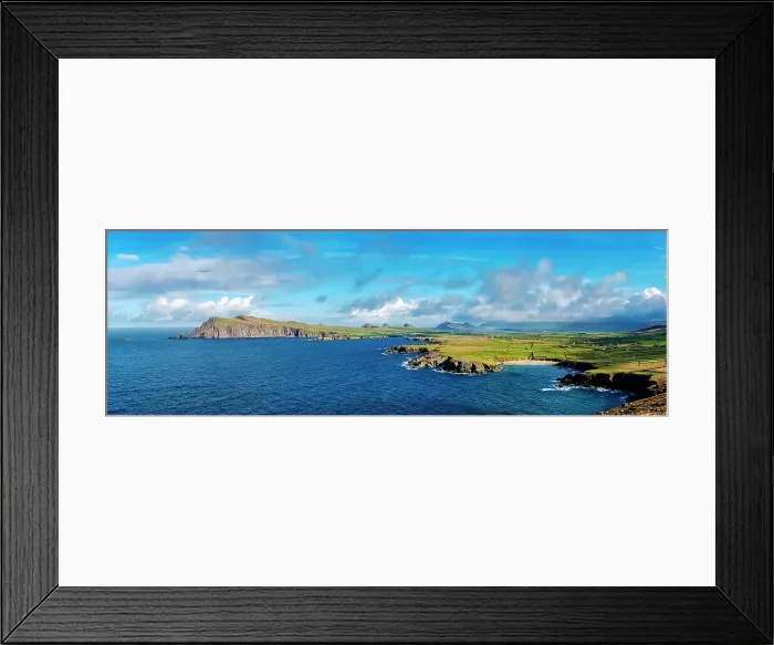 Framed Print : View from Clogher Head towards Sybil Head and Three Sisters, Dingle Peninsula, County Kerry, Ireland