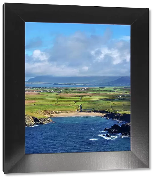Clogher Strand Beach, elevated view, Dingle Peninsula, County Kerry, Ireland