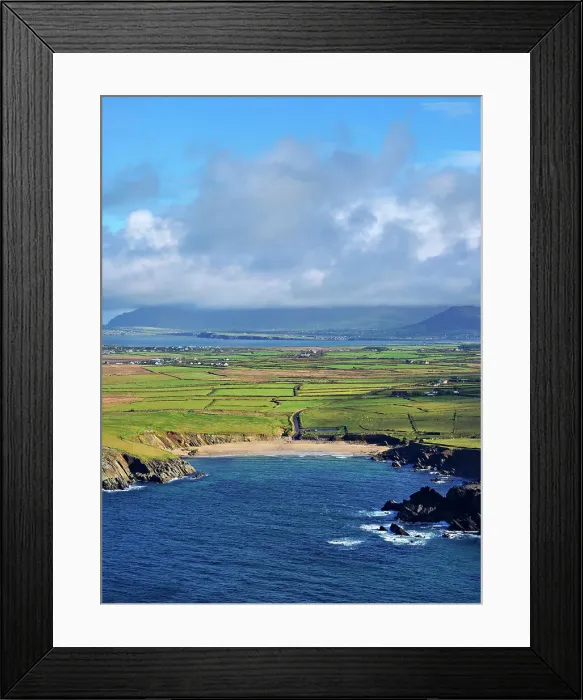 Framed Print : Clogher Strand Beach, elevated view, Dingle Peninsula, County Kerry, Ireland Framed Print : Clogher Strand Beach, elevated view, Dingle Peninsula, County Kerry, Ireland