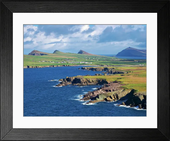 Framed Print : View from Clogher Head towards Three Sisters, Dingle Peninsula, County Kerry, Ireland Framed Print : View from Clogher Head towards Three Sisters, Dingle Peninsula, County Kerry, Ireland