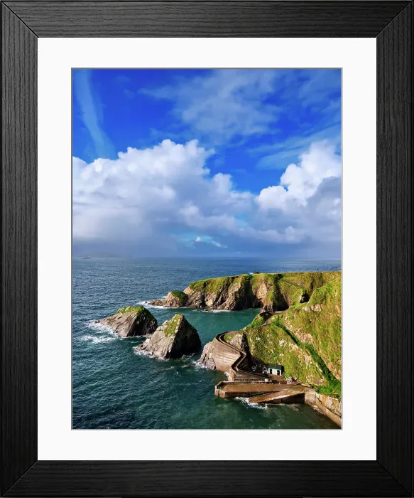 Framed Print : Dunquin Pier, elevated view, Dingle Peninsula, County Kerry, Ireland Framed Print : Dunquin Pier, elevated view, Dingle Peninsula, County Kerry, Ireland