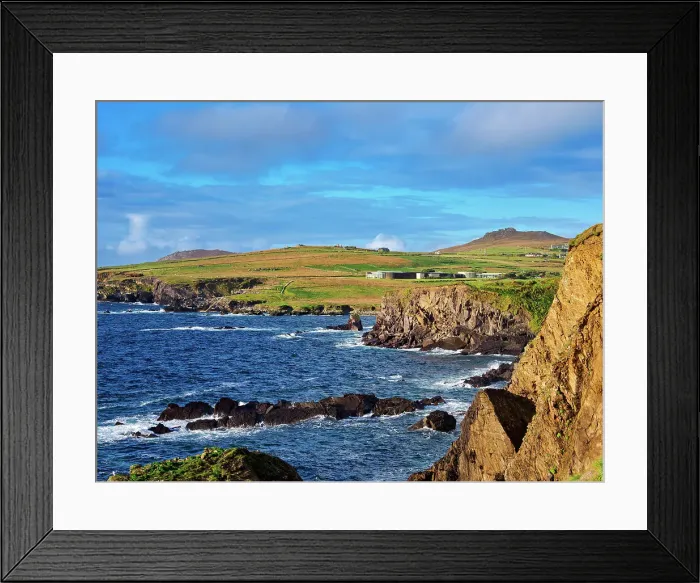 Framed Print : View towards The Blasket Centre, Dunquin, Dingle Peninsula, County Kerry, Ireland Framed Print : View towards The Blasket Centre, Dunquin, Dingle Peninsula, County Kerry, Ireland
