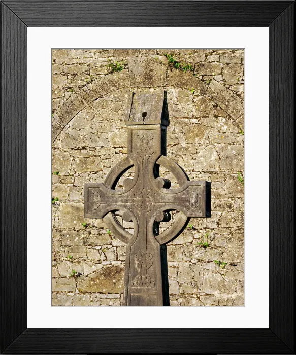 Framed Print : Celtic Cross at Saint Mary's Cathedral Cemetery, Limerick, County Limerick, Ireland Framed Print : Celtic Cross at Saint Mary's Cathedral Cemetery, Limerick, County Limerick, Ireland