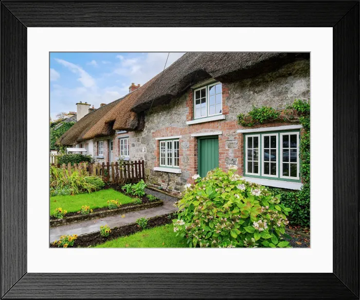 Framed Print : Thatched Cottages, Adare, County Limerick, Ireland Framed Print : Thatched Cottages, Adare, County Limerick, Ireland