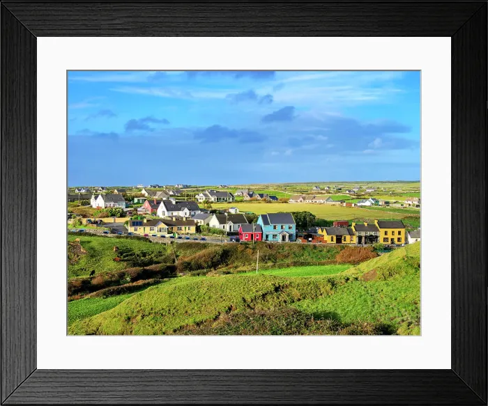 Framed Print : Doolin Village, elevated view, County Clare, Ireland