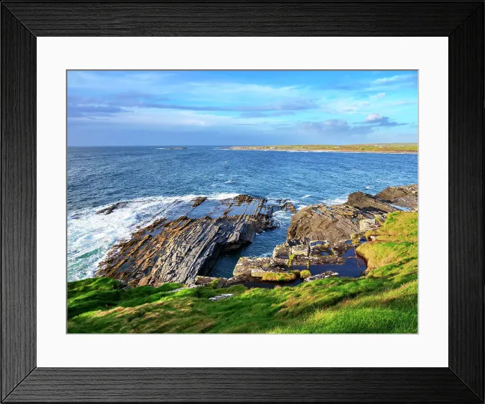 Framed Print : Landscape of the coast, Cliffs of Moher Walking Trail, County Clare, Ireland Framed Print : Landscape of the coast, Cliffs of Moher Walking Trail, County Clare, Ireland