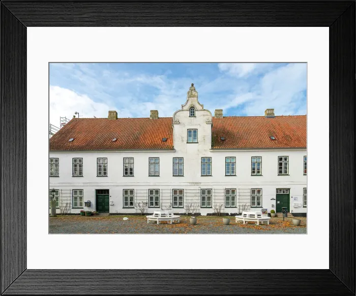 Framed Print : Facade of building on courtyard of Glucksburg castle, Glucksburg, Schleswig-Flensburg, Schleswig-Holstein, Germany Framed Print : Facade of building on courtyard of Glucksburg castle, Glucksburg, Schleswig-Flensburg, Schleswig-Holstein, Germany