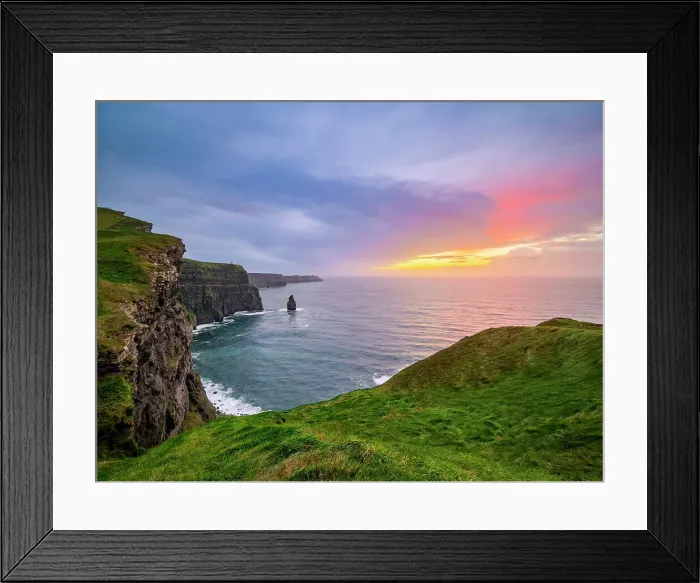 Framed Print : Cliffs of Moher at dusk, County Clare, Ireland Framed Print : Cliffs of Moher at dusk, County Clare, Ireland